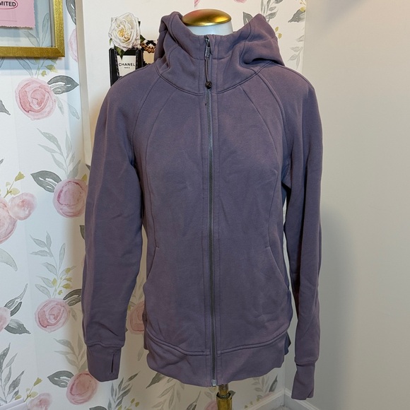 lululemon athletica Tops - Lululemon Scuba Fleece Cotton Jacket Dusty Lavender